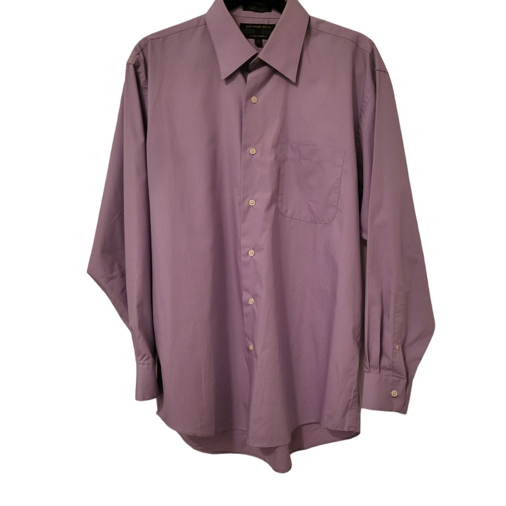Alexander Julian Dress Shirt Purple sz M